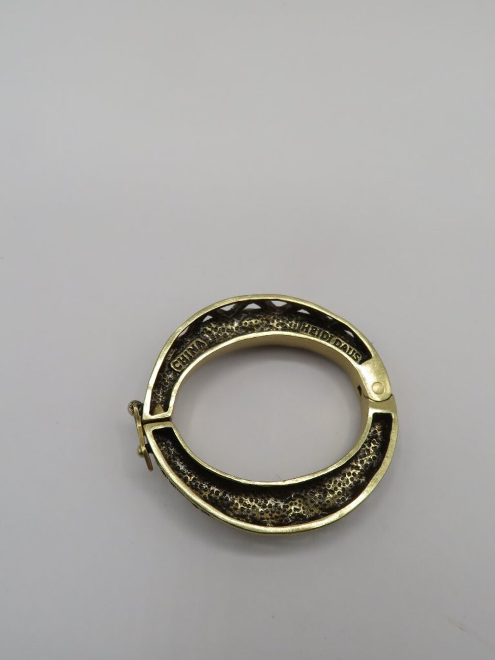 Heidi Daus Necklace Enhancer Pendant Clasp AB Crystals Gold Tone - Picture 5 of 6